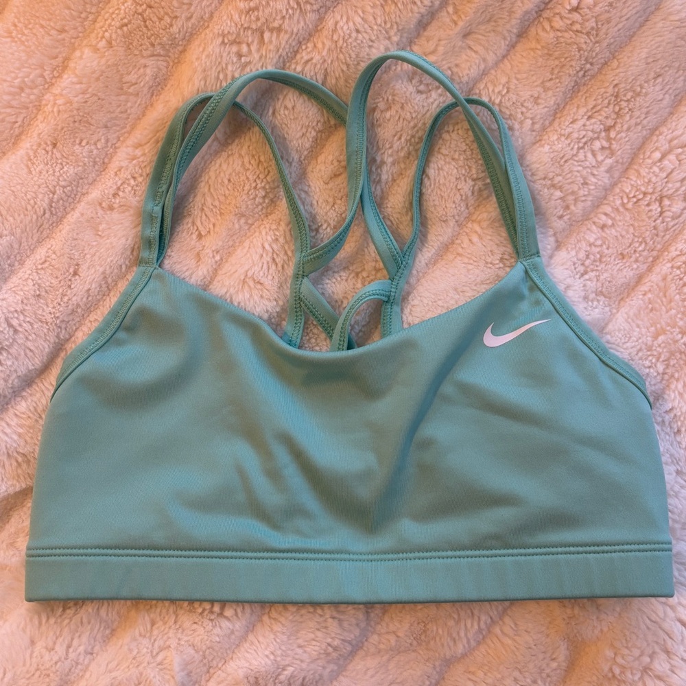 Nike Women's Teal Indy Light-Support Sports Bra size medium